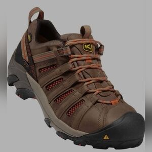 Keen Utility Flint Mid Steel Toe Brown Leather Work Hiking Boots Men's Size 13EE